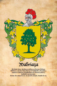 Escudo heráldico del apellido MADRIAZA