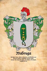 Escudo heráldico del apellido MADRUGA