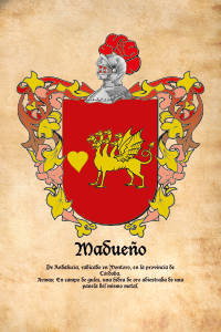 Escudo heráldico del apellido MADUEÑO