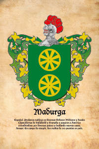 Escudo heráldico del apellido MADURGA