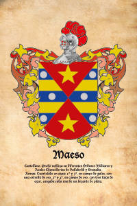 Escudo heráldico del apellido MAESO