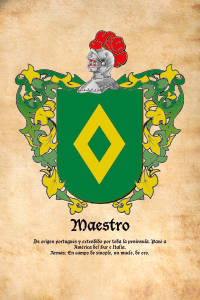 Escudo heráldico del apellido MAESTRO