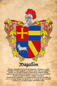 Escudo heráldico del apellido MAGALLON