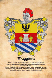Escudo heráldico del apellido MAGGIONI