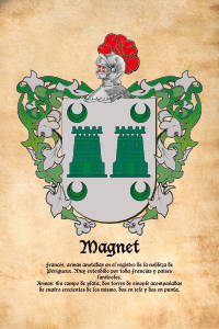 Escudo heráldico del apellido MAGNET