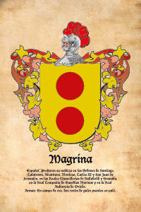 Escudo heráldico del apellido MAGRINA