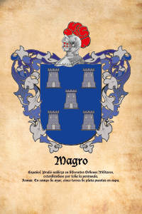 Escudo heráldico del apellido MAGRO