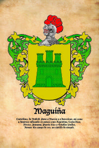 Escudo heráldico del apellido MAGUIÑA
