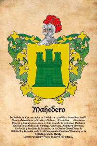 Escudo heráldico del apellido Mahedero