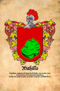 Escudo heráldico del apellido MAHILLO