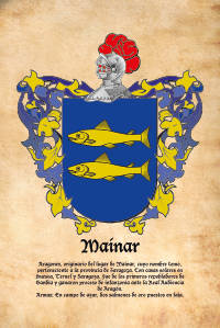 Escudo heráldico del apellido MAINAR