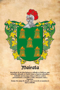 Escudo heráldico del apellido MAIRATA