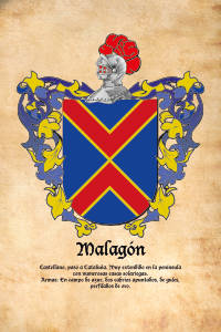 Escudo heráldico del apellido MALAGON