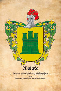 Escudo heráldico del apellido MALATO
