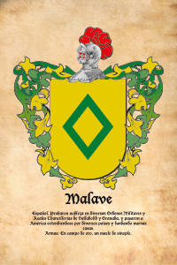Escudo heráldico del apellido MALAVE