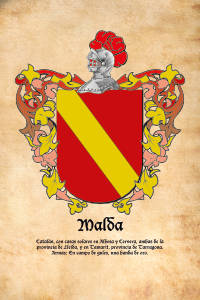 Escudo heráldico del apellido MALDA