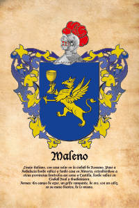 Escudo heráldico del apellido Maleno