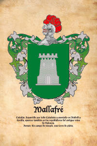 Escudo heráldico del apellido MALLAFRE