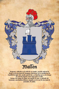 Escudo heráldico del apellido MALLEN
