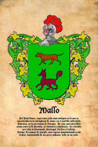 Escudo heráldico del apellido MALLO