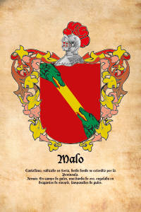 Escudo heráldico del apellido MALO
