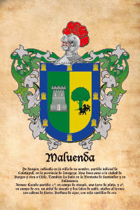 Escudo heráldico del apellido MALUENDA