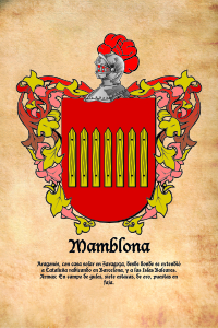 Escudo heráldico del apellido Mamblona