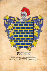 Escudo heráldico del apellido MANANA