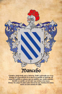 Escudo heráldico del apellido MANCEBO