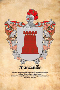 Escudo heráldico del apellido Manceñido