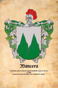Escudo heráldico del apellido MANCERA