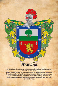 Escudo heráldico del apellido MANCHA