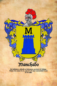 Escudo heráldico del apellido MANCHADO