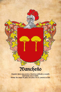Escudo heráldico del apellido MANCHEÑO