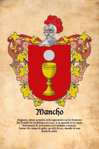 Escudo heráldico del apellido MANCHO
