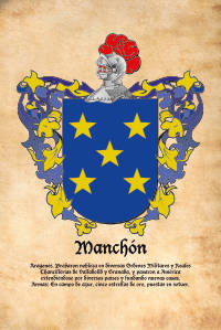 Escudo heráldico del apellido MANCHON