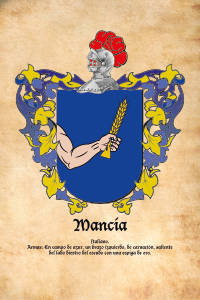 Escudo heráldico del apellido Mancia