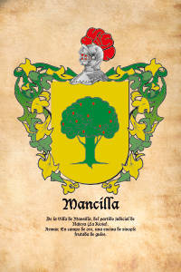 Escudo heráldico del apellido MANCILLA