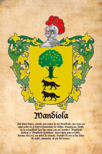 Escudo heráldico del apellido MANDIOLA