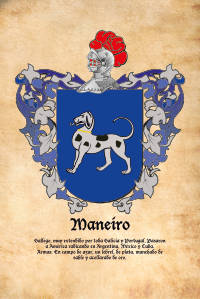 Escudo heráldico del apellido MANEIRO