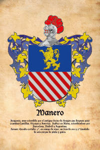 Escudo heráldico del apellido MANERO