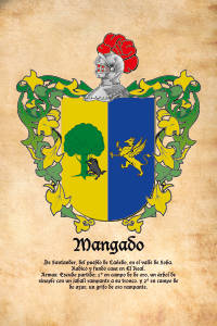 Escudo heráldico del apellido MANGADO