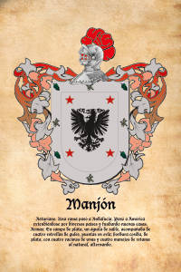Escudo heráldico del apellido MANJON