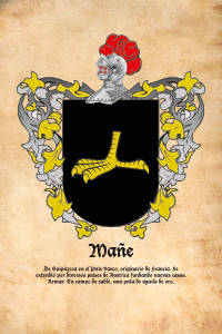 Escudo heráldico del apellido MAÑE