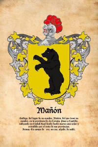 Escudo heráldico del apellido Mañón