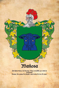 Escudo heráldico del apellido MAÑOSA