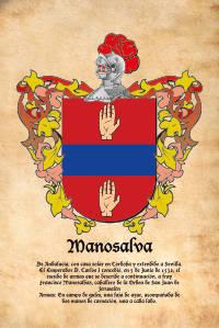 Escudo heráldico del apellido MANOSALVA