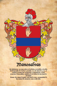 Escudo heráldico del apellido MANOSALVAS