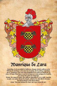 Escudo heráldico del apellido MANRIQUE DE LARA