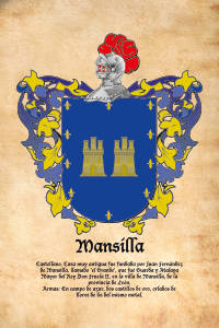 Escudo heráldico del apellido MANSILLA
